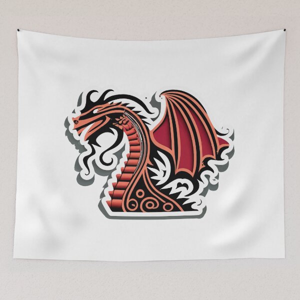 Item preview, Intricate Papercut Dragon Art designed and sold by NiftyWrx.