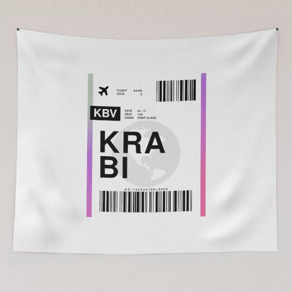 Item preview, Krabi Boarding Pass designed and sold by RabbitK.