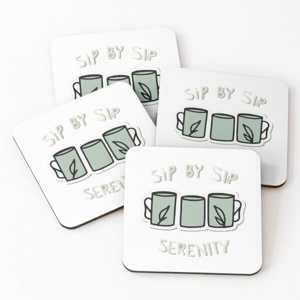 Item preview, Sip by Sip, Serenity - Minimalist Tea Cup Art designed and sold by NiftyWrx.