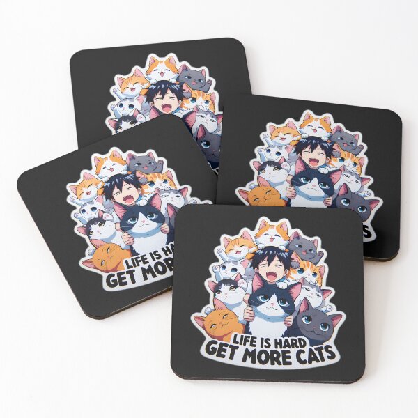 Item preview,  Life is Hard Get More Cats STICKER designed and sold by FINALSHOP1.