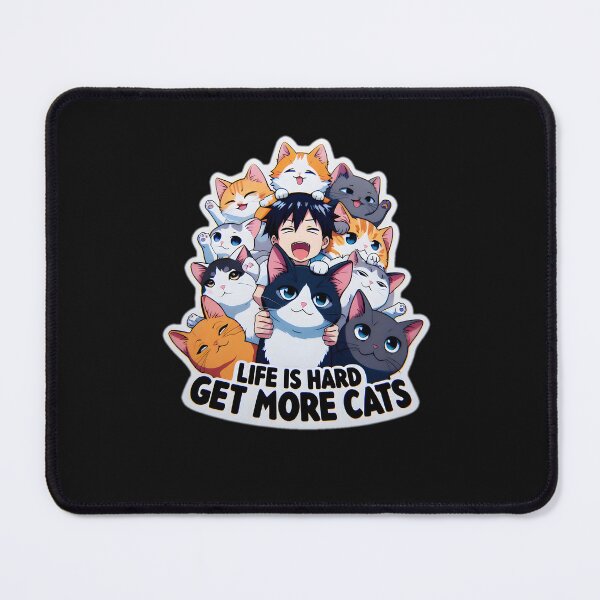 Item preview, Life is Hard Get More Cats STICKER designed and sold by FINALSHOP1.