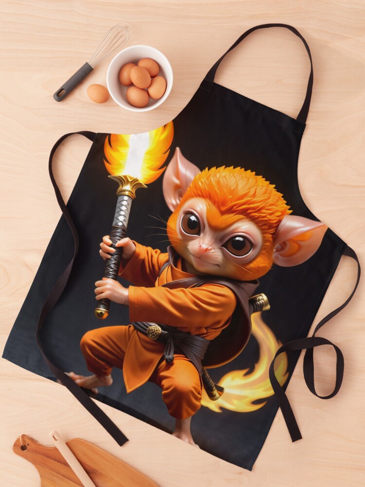 Thumbnail 1 of 6, Apron, Samurai Tarsier designed and sold by ChimericCreate.