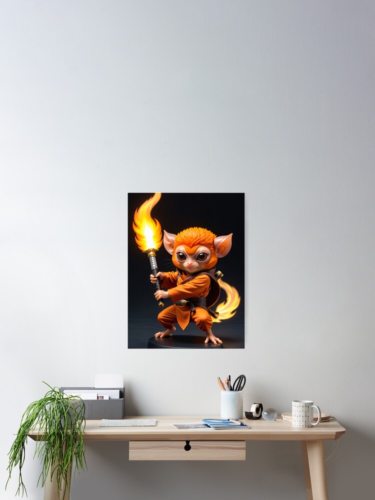 Thumbnail 2 of 3, Poster, Samurai Tarsier designed and sold by ChimericCreate.