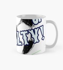 Fußball verpassen nie ein Straffußball-T-Shirt Tasse (Standard)