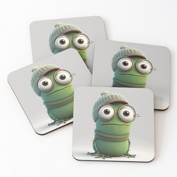 Item preview, Cute, crazy worm with glasses designed and sold by katerinasf.