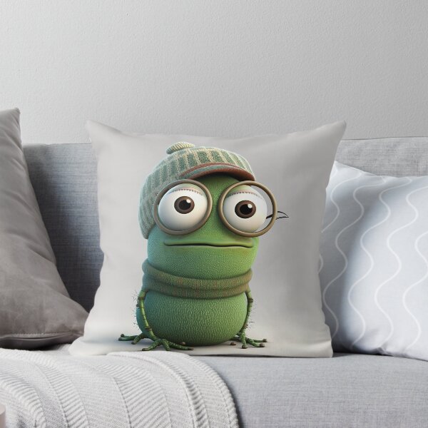 Item preview, Cute, crazy worm with glasses designed and sold by katerinasf.