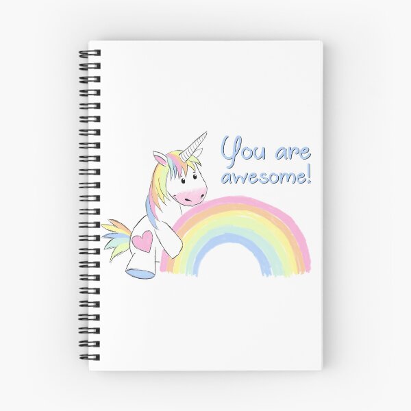 Item preview, Cute pencil unicorn with rainbow; you are awesome! designed and sold by Drawmecute.