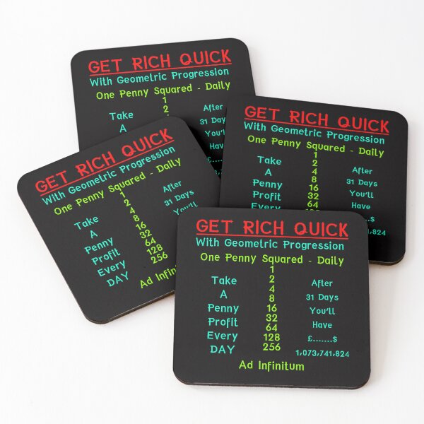 Item preview, Get Rich Quick - Geometric Progression designed and sold by AlienAlmanac.