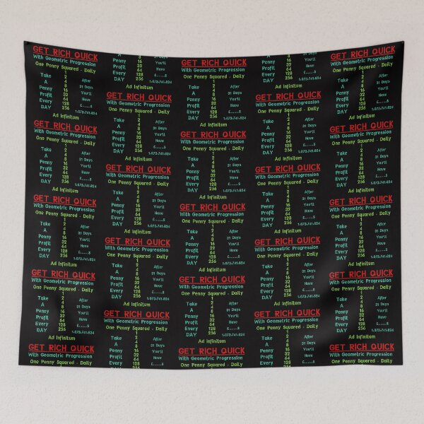 Item preview, Get Rich Quick - Geometric Progression designed and sold by AlienAlmanac.