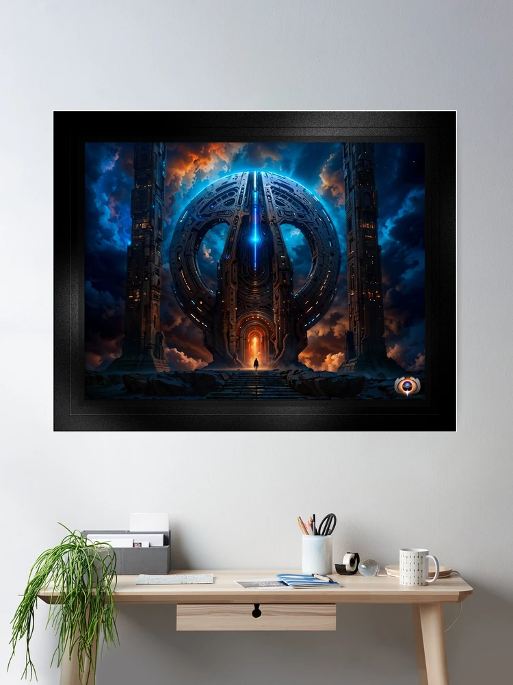 The Othricin Portal Captivating AI Concept Sci-Fi Art by Xzendor7 Room Decor Poster Art Print