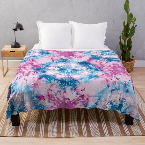 Artikelvorschau, Wunderschönes grooviges Tie-Dye-Muster - Pink Psychedelic - Blau entworfen und verkauft von RoyalStarsPatts.