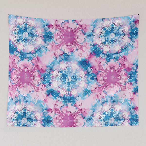 Item preview, Beautiful Groovy Tie Dye Pattern - Pink Psychedelic  - Blue designed and sold by RoyalStarsPatts.
