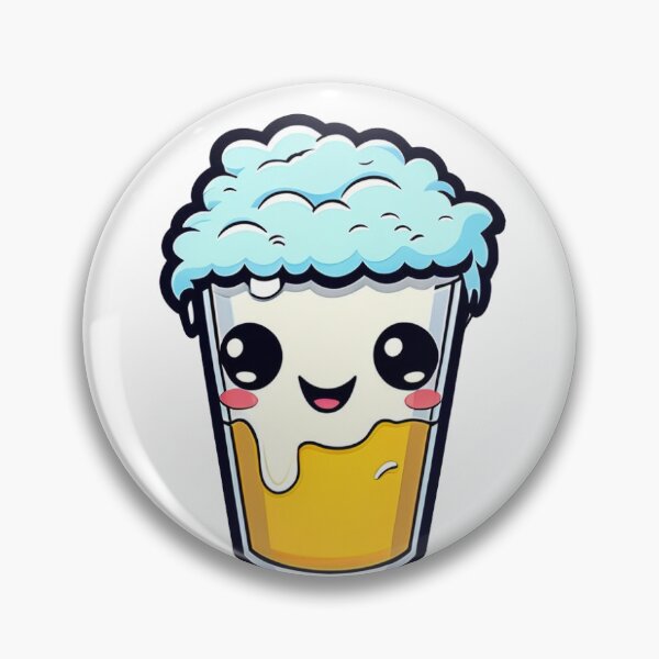 Item preview, Happy Chibi Beer Pint with Overflowing Foam designed and sold by Alansil.