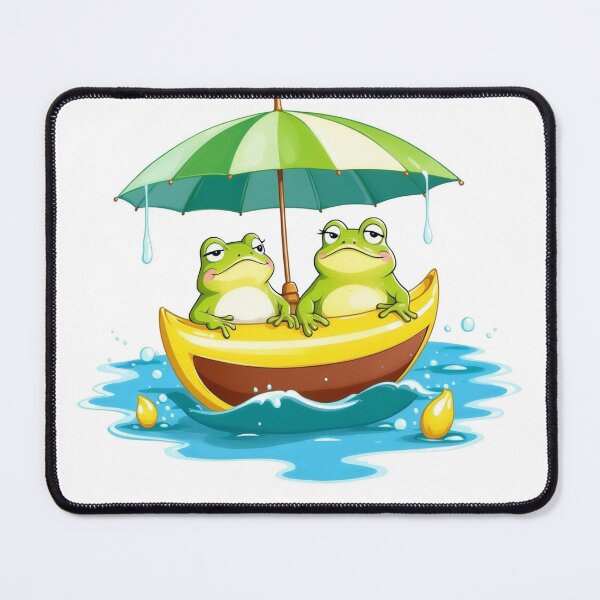 Item preview, Ribbit! Ribbit! I've got my umbrella, and I'm ready for a hoppy adventure in the rain! designed and sold by RoseAIArtRhythm.