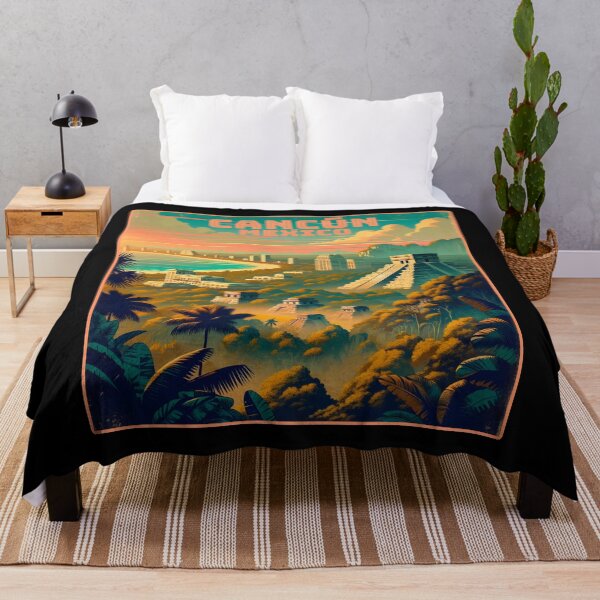 Item preview, Vintage retro Cancún Mexico Landmarks Skyline. designed and sold by Unitepeople.