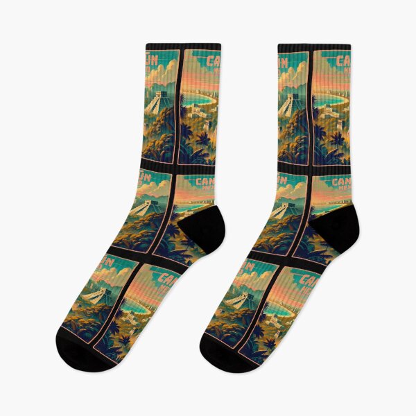 Item preview, Vintage retro Cancún Mexico Landmarks Skyline. designed and sold by Unitepeople.