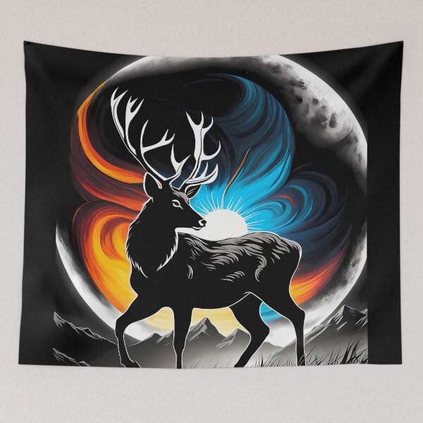 Item preview, Black Deer, Ai Generated Art  designed and sold by ACC .