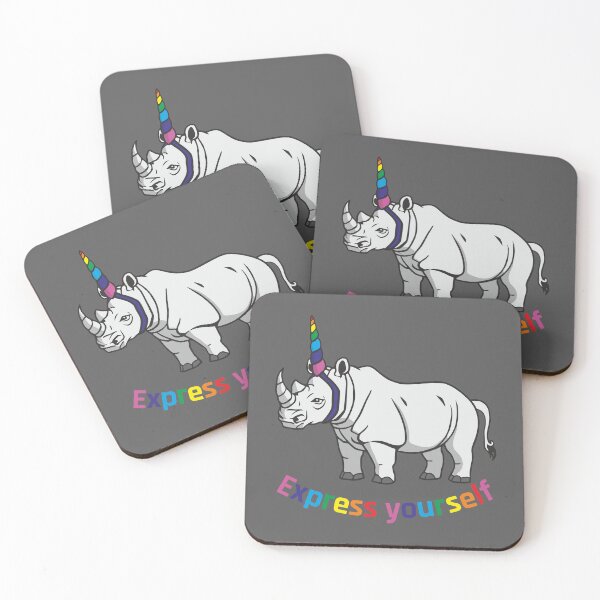Item preview, Rainbow rhino designed and sold by DREAMINGROOSTER.