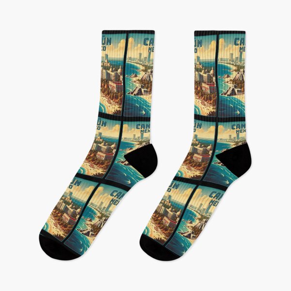 Item preview, Vintage retro Cancún Mexico Landmarks Skyline. designed and sold by Unitepeople.