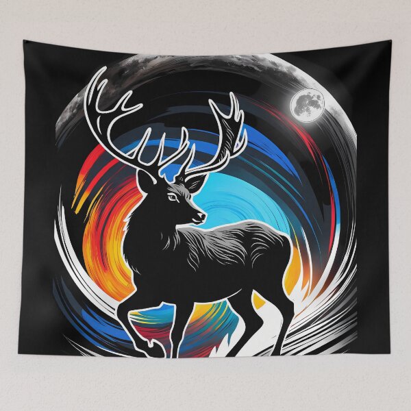 Item preview, Black Deer, Ai Generated Art  designed and sold by ACC .