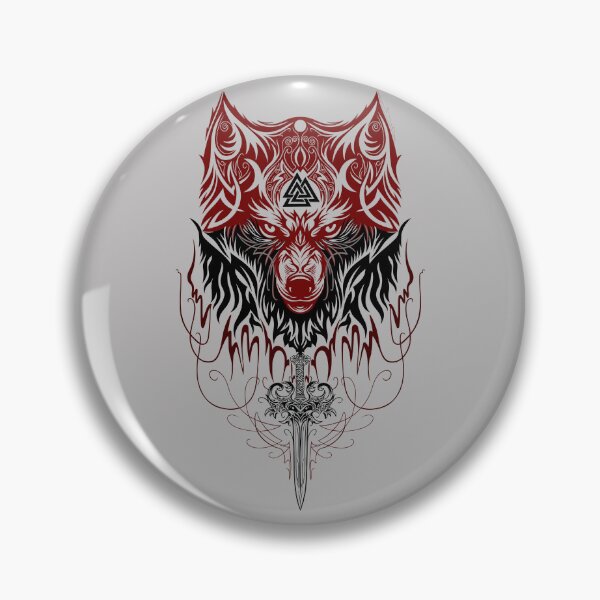 Item preview, Fenrir Wolf – Fenris Norse Mythology Viking Art designed and sold by Christine Krahl.