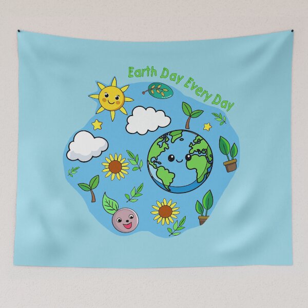 Item preview, Earth Day Every Day, celebrating earth day. designed and sold by HippoInkStudio.