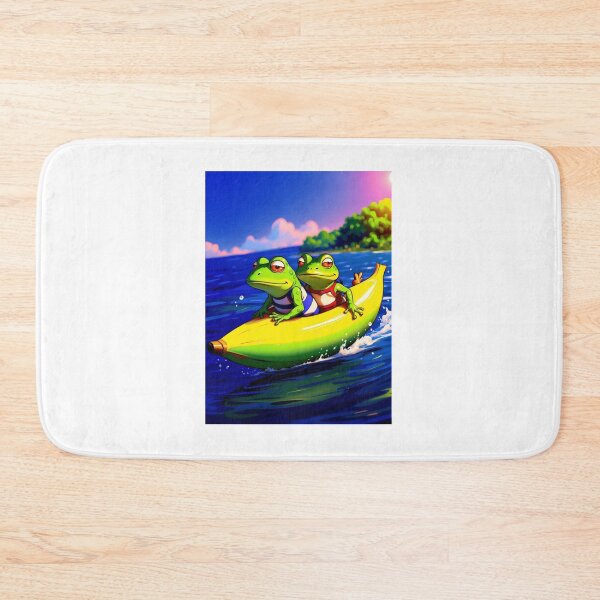 Item preview, Frogs on Banana boat designed and sold by RoseAIArtRhythm.