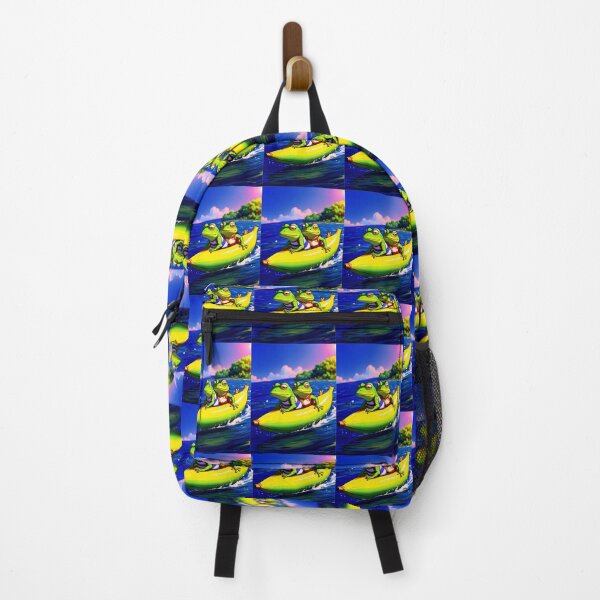 Item preview, Frogs on Banana boat designed and sold by RoseAIArtRhythm.