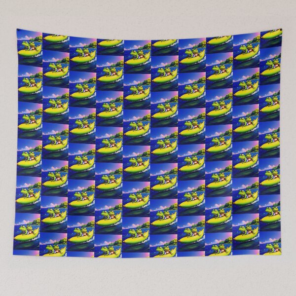 Item preview, Frogs on Banana boat designed and sold by RoseAIArtRhythm.