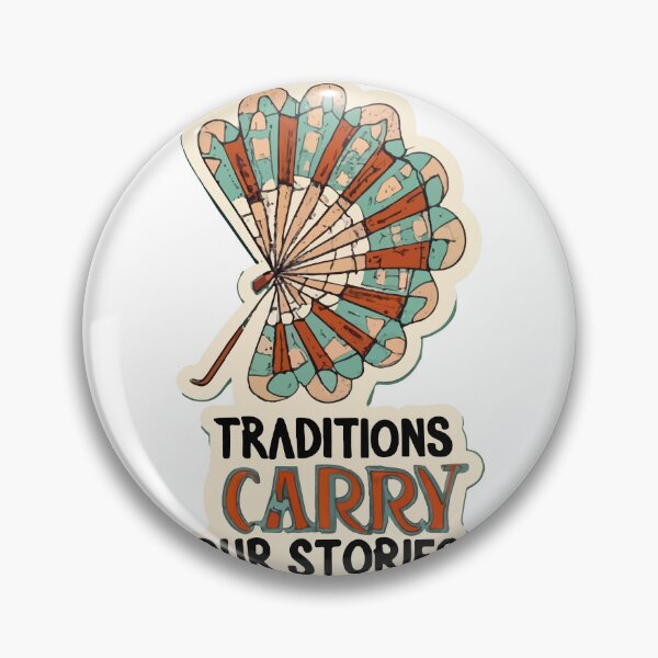 Item preview, Vintage Hand Fan with Folklore Patterns – Culture and Traditions designed and sold by NiftyWrx.