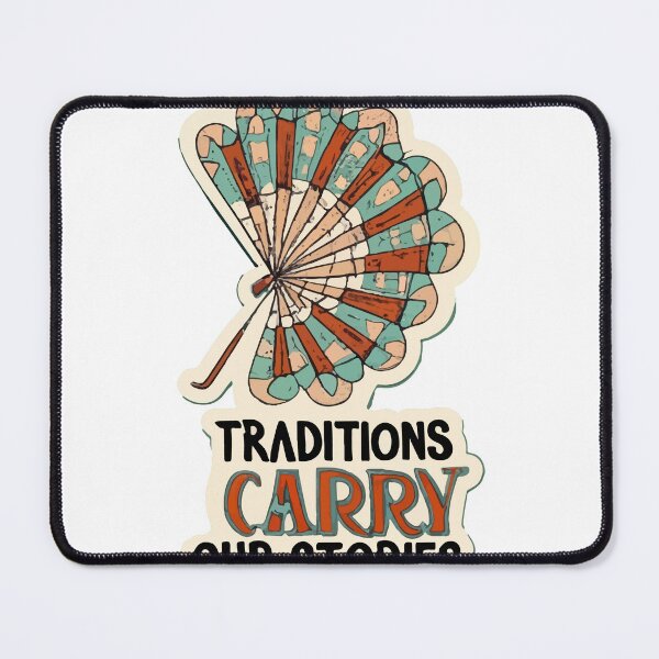 Item preview, Vintage Hand Fan with Folklore Patterns – Culture and Traditions designed and sold by NiftyWrx.