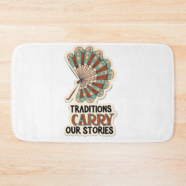 Item preview, Vintage Hand Fan with Folklore Patterns – Culture and Traditions designed and sold by NiftyWrx.