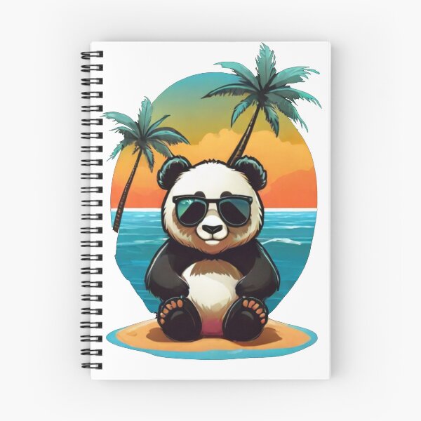 Artikelvorschau, Panda mit Sonnenbrille am Strand entworfen und verkauft von Karaz's Animal Kingdom.