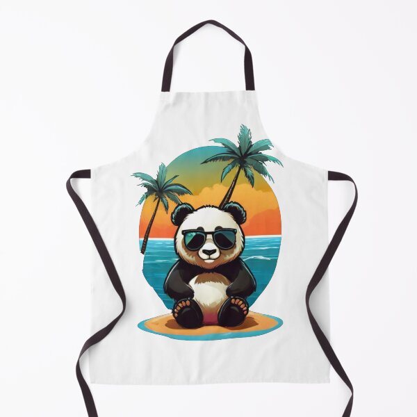 Item preview, panda in sunglasses on the beach designed and sold by Karaz's Animal Kingdom.