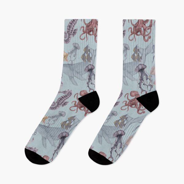 Item preview, Seamless pattern with sea creatures designed and sold by Oleksandra Yurchenko.