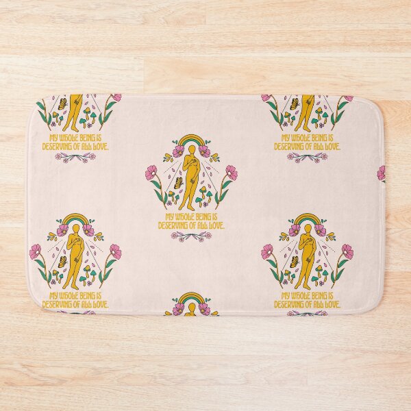 Item preview, My whole being is deserving of all love | Aesthetic Floral | Pink Background designed and sold by RM-Journey.