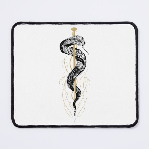 Item preview, Rod of Asclepius with snake – Medicine symbol tattoo designed and sold by Christine Krahl.