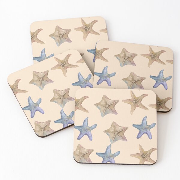Item preview, Seamless pattern with starfish on a beige background designed and sold by Oleksandra Yurchenko.