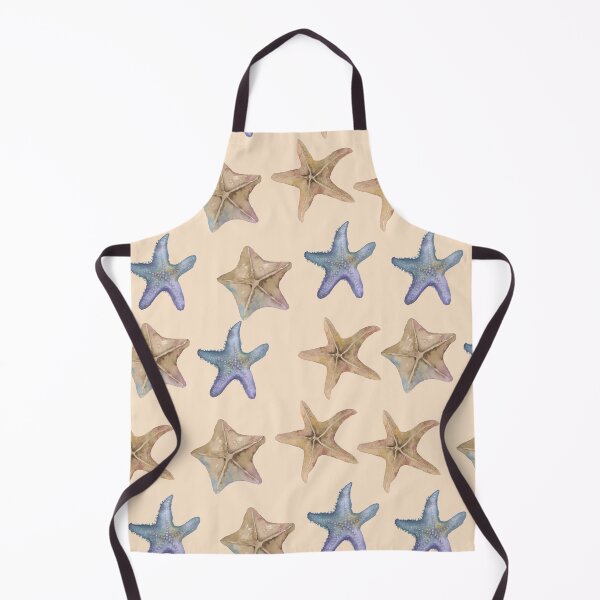 Item preview, Seamless pattern with starfish on a beige background designed and sold by Oleksandra Yurchenko.
