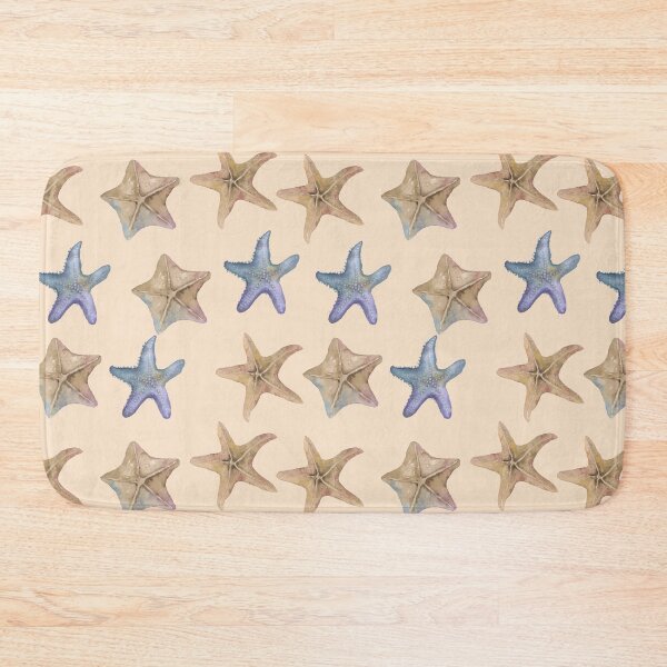 Item preview, Seamless pattern with starfish on a beige background designed and sold by Oleksandra Yurchenko.