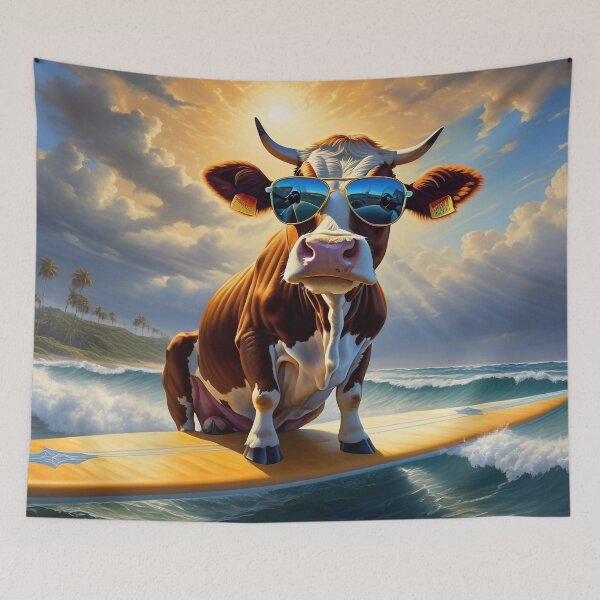 Item preview, Cow surfing with glasses designed and sold by M-Y-A-R-T-.