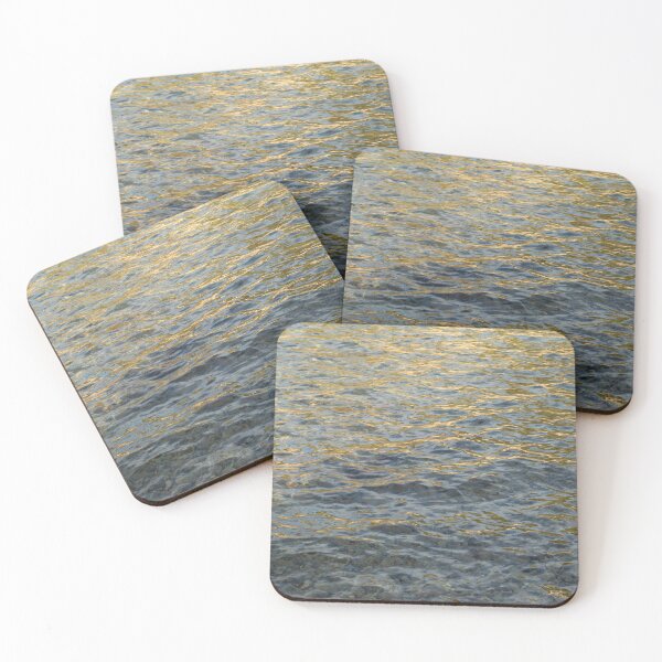 Item preview, Golden-yellow light reflections in clear sea water designed and sold by Adriana Mueller.