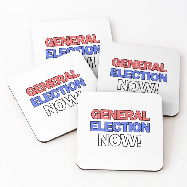 Item preview, General Election NOW! UK Political Slogan designed and sold by GlassFrogPrints.