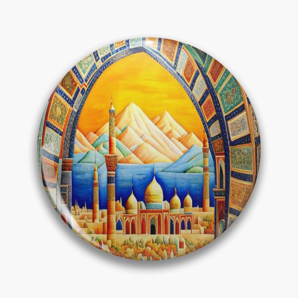 Item preview, Persian Art City Oval designed and sold by ArtHistoryPrint.