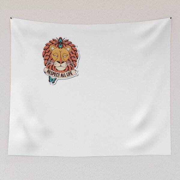 Item preview, Fierce Lion & Gentle Butterfly - Respect All Life designed and sold by NiftyWrx.