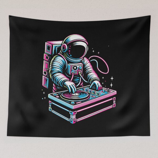 Item preview, Retro Astronaut DJ Funny Astronaut designed and sold by KsuAnn.