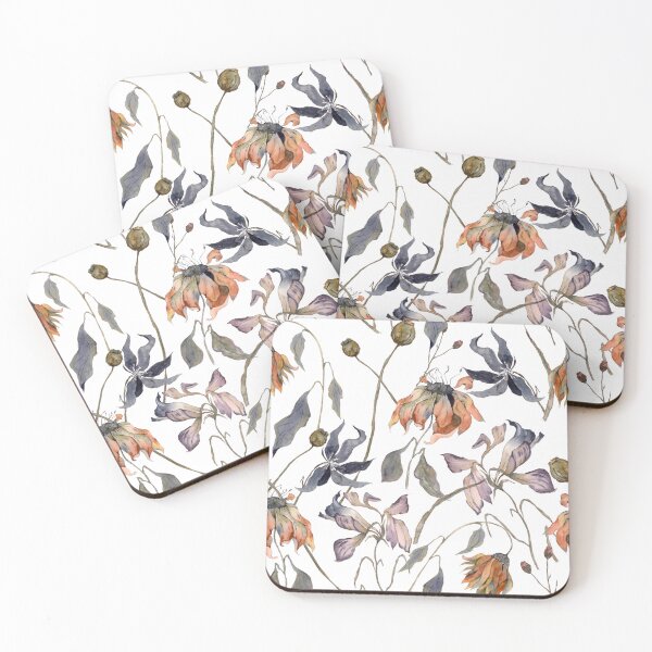 Item preview, Seamless pattern with watercolor dried flowers designed and sold by Oleksandra Yurchenko.