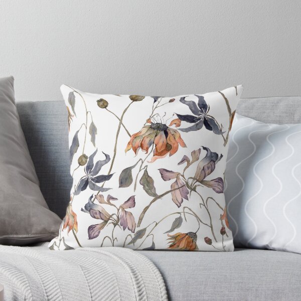 Item preview, Seamless pattern with watercolor dried flowers designed and sold by Oleksandra Yurchenko.