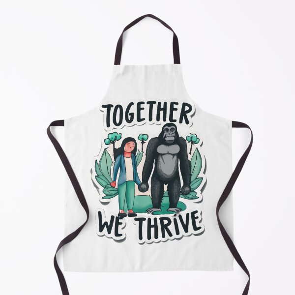 Item preview, Together We Thrive - Human and Gorilla Unity designed and sold by NiftyWrx.