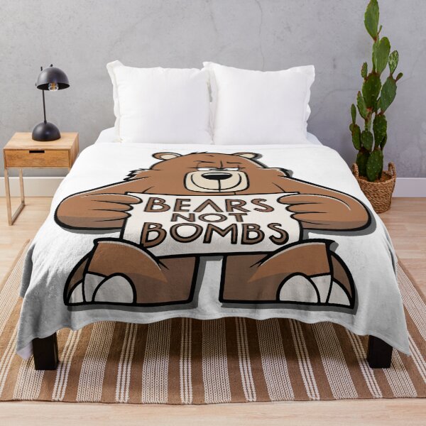 Item preview, Bears Not Bombs - Cartoon Peace Advocate Bear designed and sold by NiftyWrx.